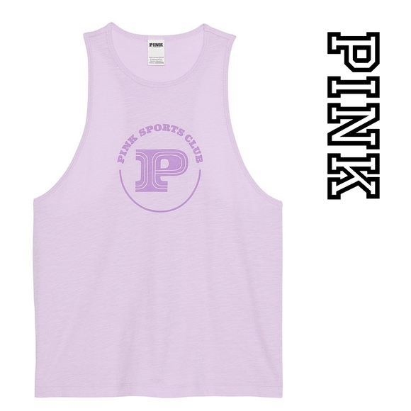 Victoria's Secret Pink - COTTON CROPPED RACERBACK TANK TOP - Picture 2 of 6